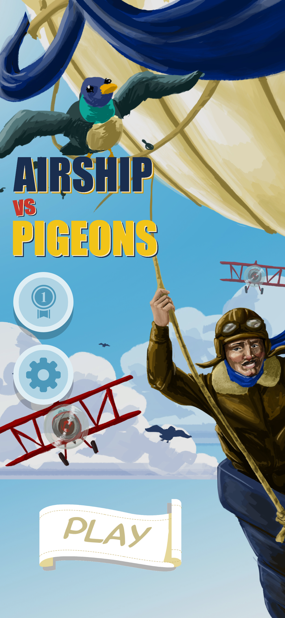 Airship vs Pigeons gameplay screenshot